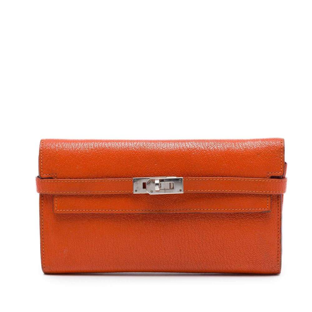 Pre-Loved Hermes Chevre Mysore Kelly Longue Wallet
